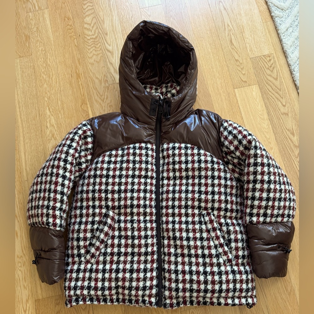 Bernardo, houndstooth, winter puffer coat